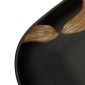 vidaXL Νιπτήρας Οβάλ Μαύρος 59x40x14 εκ. Κεραμικός