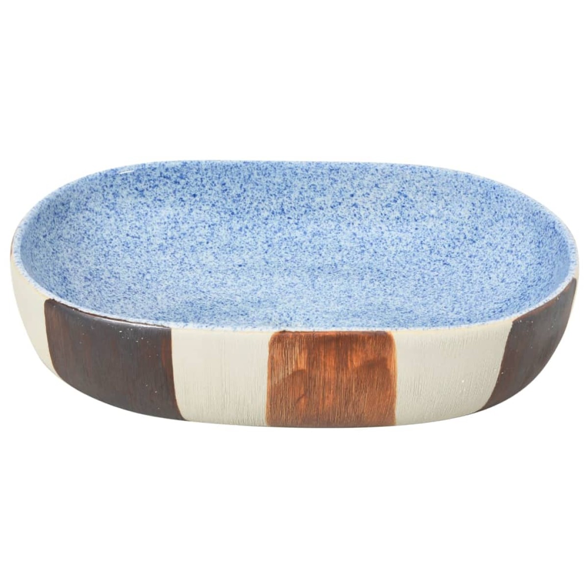 vidaXL Νιπτήρας Οβάλ Πολύχρωμος 59 x 40 x 14 εκ. Κεραμικός