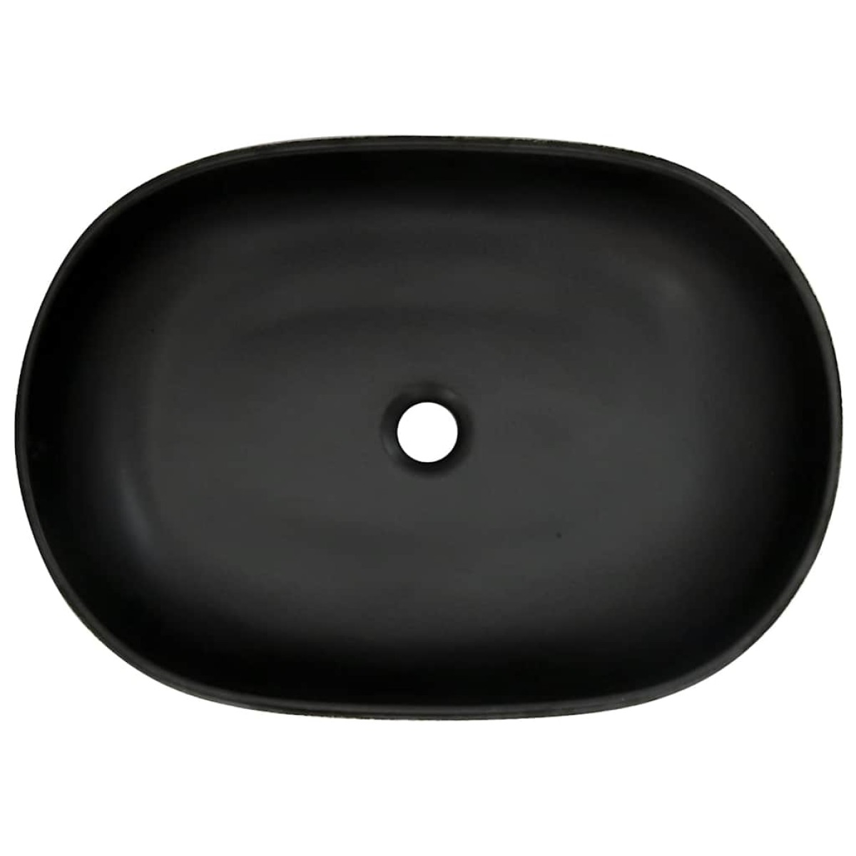 vidaXL Νιπτήρας Οβάλ Μαύρος και Μπλε 59 x 40 x 14 εκ. Κεραμικός