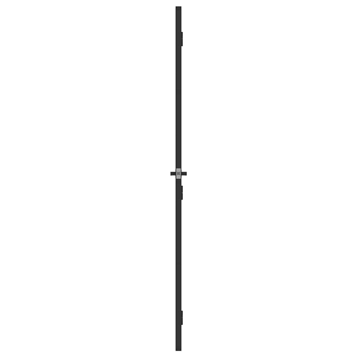 vidaXL Εσωτερική Πόρτα Μαύρη 76x201,5 εκ. Ψημένο Γυαλί και Αλουμίνιο