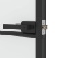 vidaXL Εσωτερική Πόρτα Μαύρη 76x201,5 εκ. Ψημένο Γυαλί και Αλουμίνιο