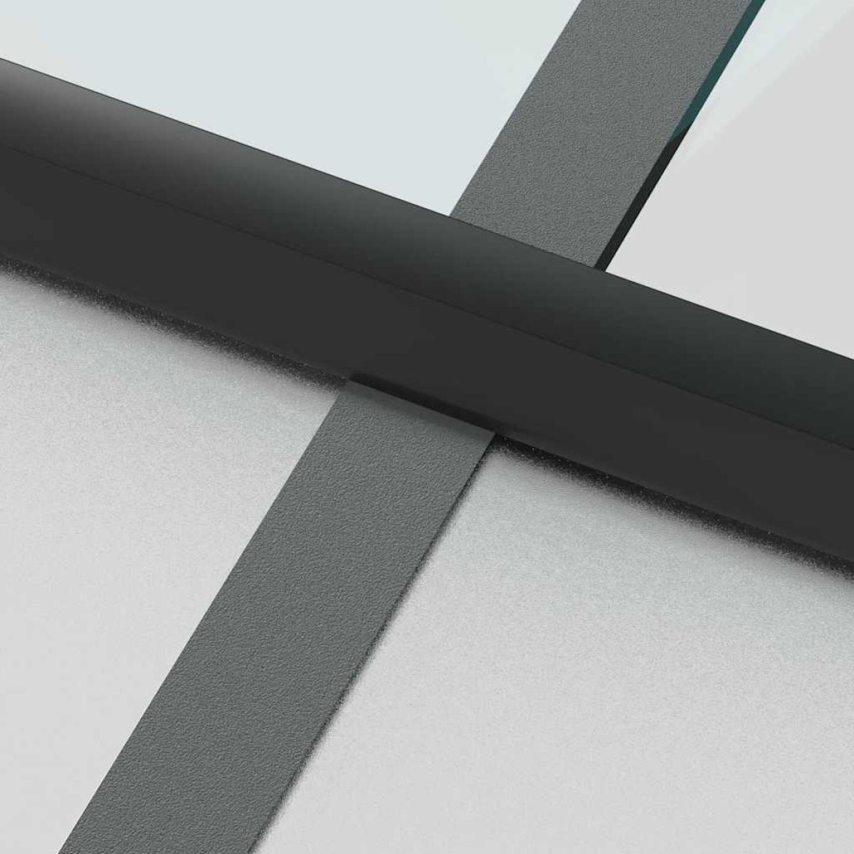 vidaXL Εσωτερική Πόρτα Μαύρη 76x201,5 εκ. Ψημένο Γυαλί και Αλουμίνιο