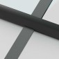vidaXL Εσωτερική Πόρτα Μαύρη 76x201,5 εκ. Ψημένο Γυαλί και Αλουμίνιο