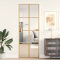 vidaXL Εσωτερική Πόρτα Χρυσή 76 x 201,5 εκ. Ψημένο Γυαλί & Αλουμίνιο