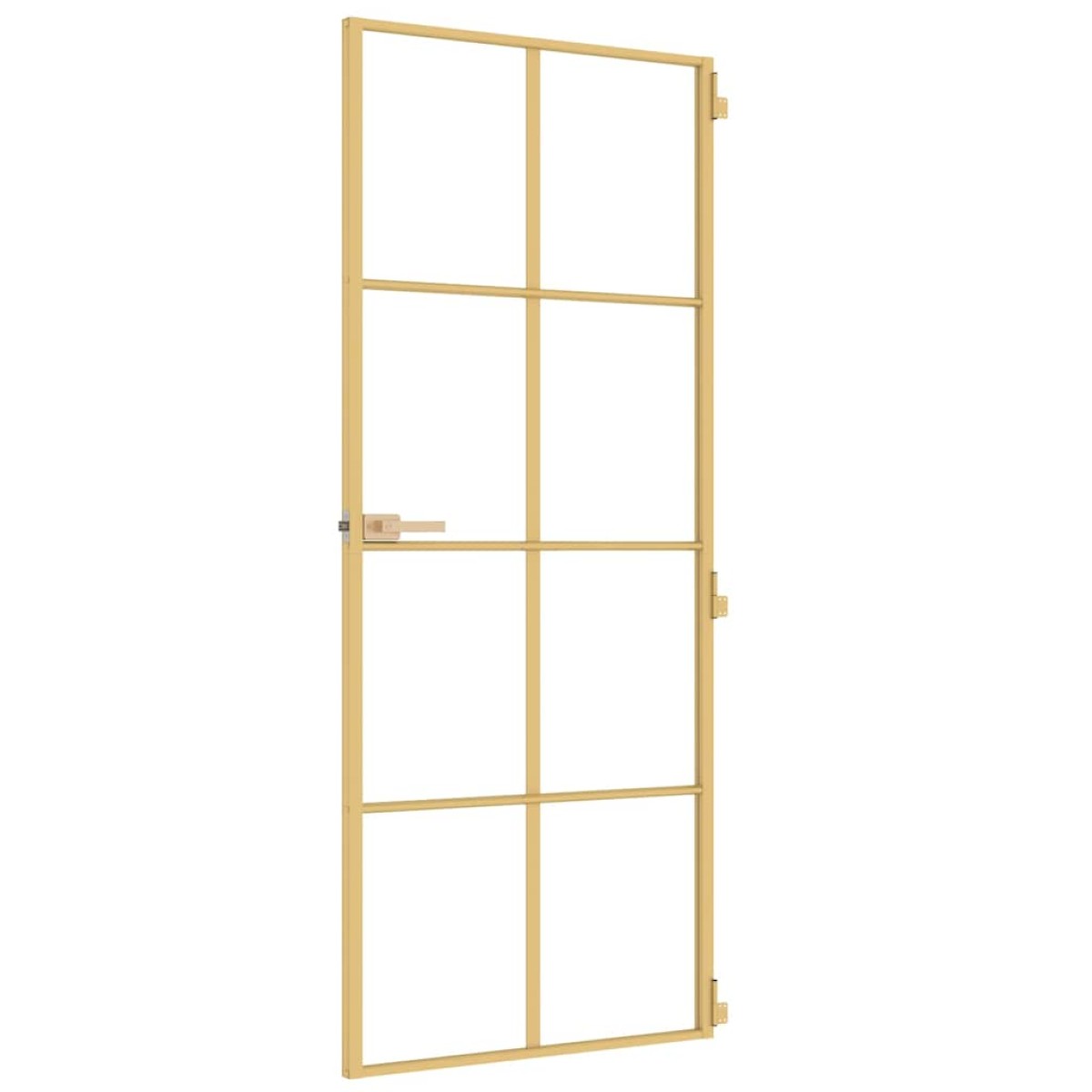 vidaXL Εσωτερική Πόρτα Χρυσή 83 x 201,5 εκ. Ψημένο Γυαλί & Αλουμίνιο