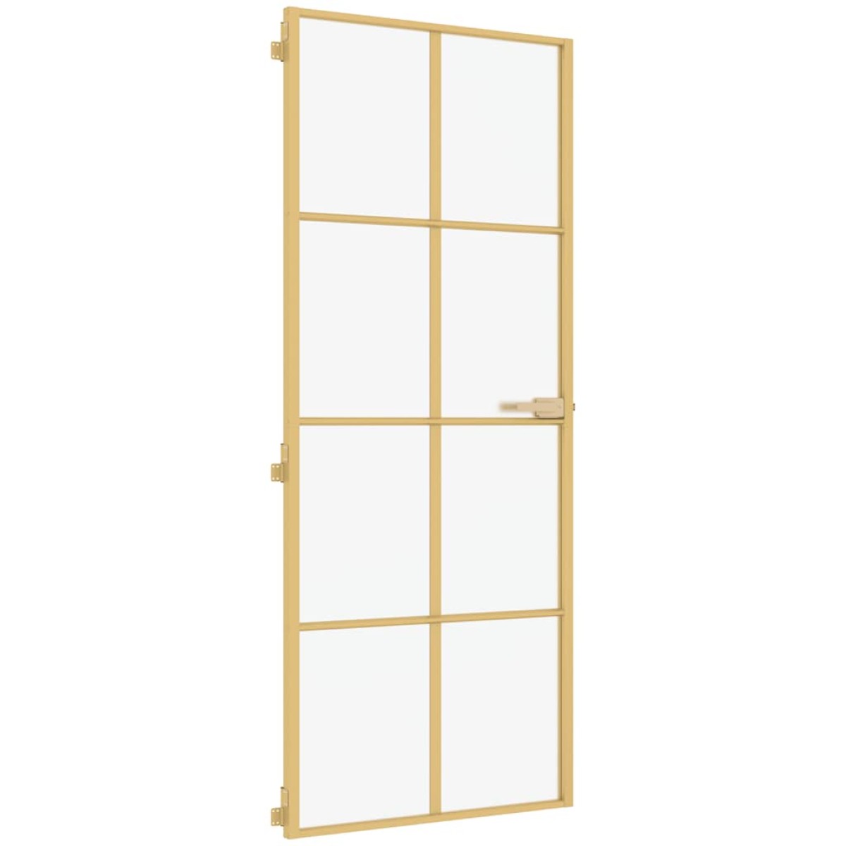 vidaXL Εσωτερική Πόρτα Χρυσή 83 x 201,5 εκ. Ψημένο Γυαλί & Αλουμίνιο