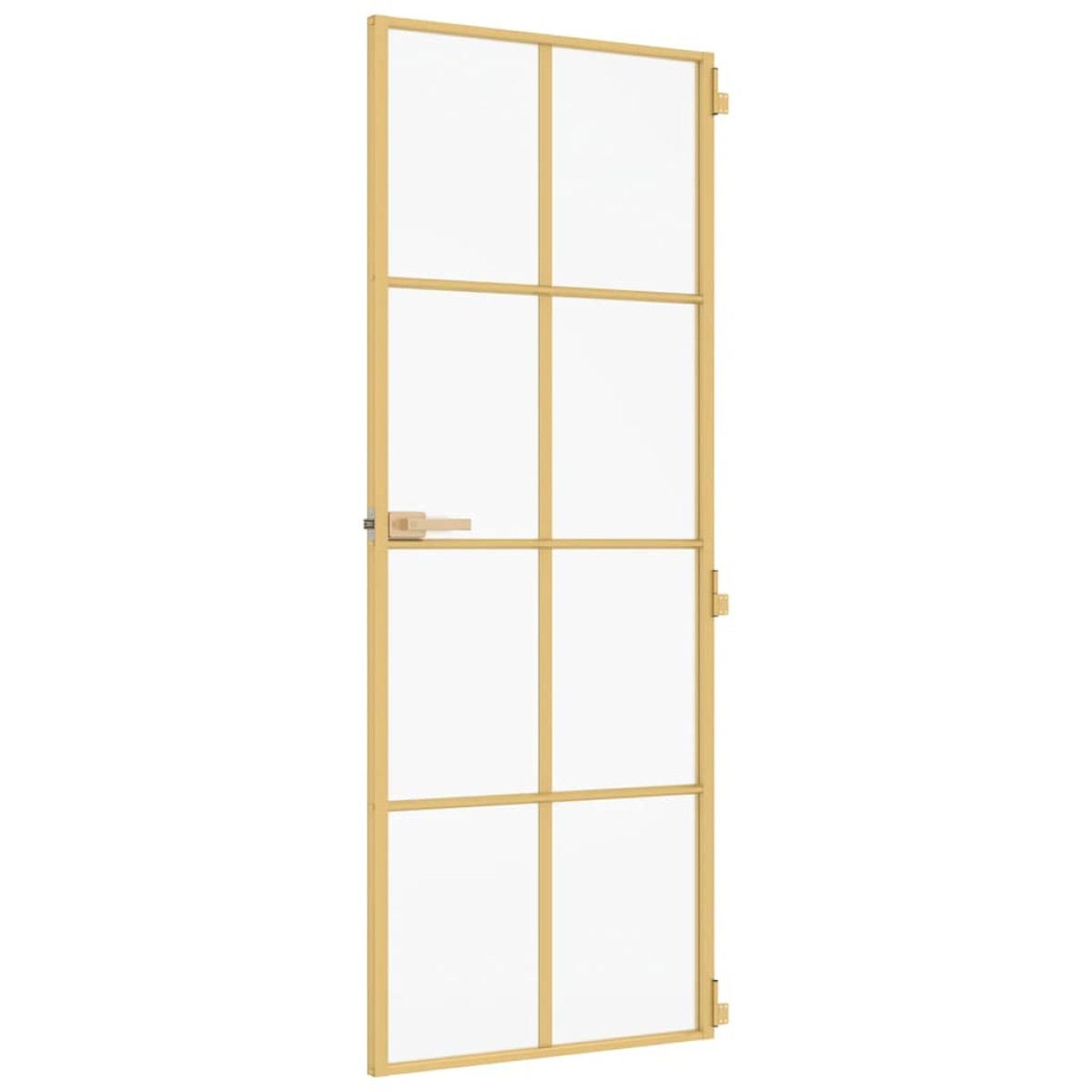 vidaXL Εσωτερική Πόρτα Χρυσή 83 x 201,5 εκ. Ψημένο Γυαλί & Αλουμίνιο