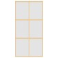 vidaXL Συρόμενη Πόρτα Χρυσή 102,5x205 εκ. Αμμοβολή ESG Γυαλί/Αλουμίνιο
