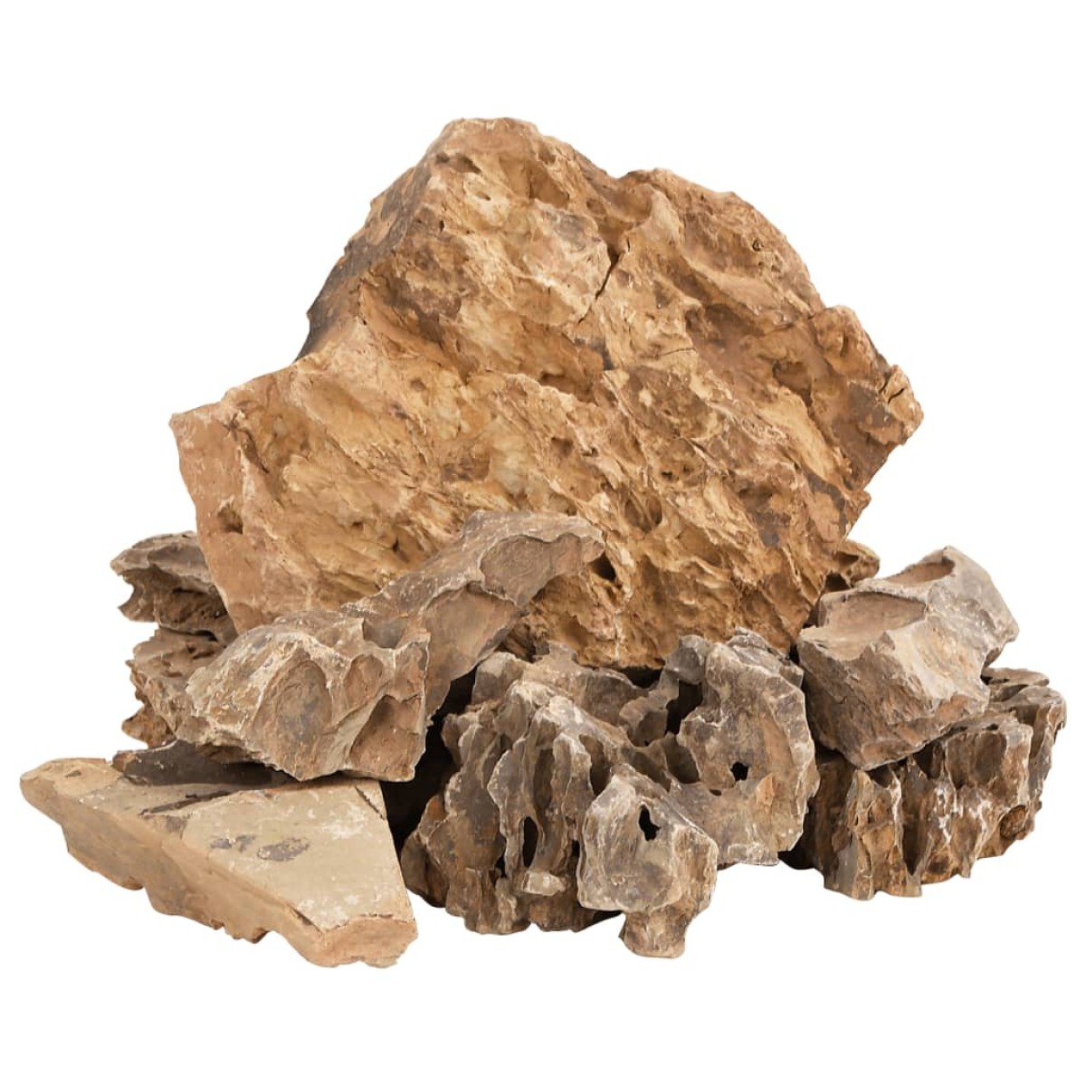 vidaXL Πέτρες Dragon Stones Καφέ 25 κιλά 5-30 εκ.