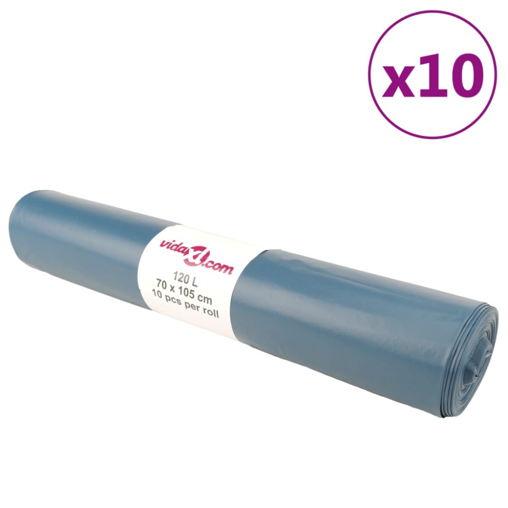 vidaXL Σακούλες απορριμμάτων 100 Τεμ. Μπλε 120 Λ.