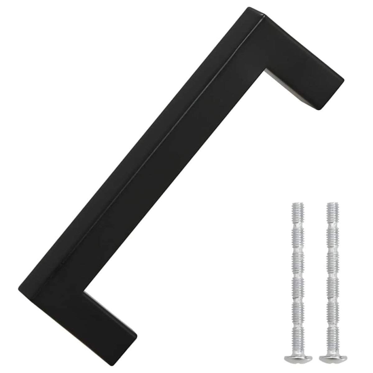 vidaXL Λαβές Ντουλαπιών 10 τεμ. Μαύρες 96 χιλ. από Ανοξείδωτο Ατσάλι
