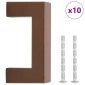 vidaXL Λαβές Ντουλαπιών 10 τεμ. Μπρονζέ 64 χιλ. από Ανοξείδωτο Ατσάλι