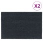 vidaXL Πατάκι Εισόδου 2τεμ. Σκούρο Γκρι 40x60εκ Θυσανωτός Κοκοφοίνικας