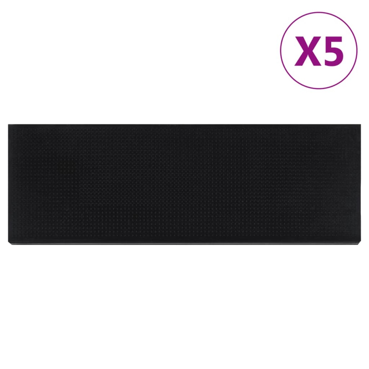 vidaXL Πατάκια Σκάλας 5 τεμ. 25 x 75 εκ. από Καουτσούκ