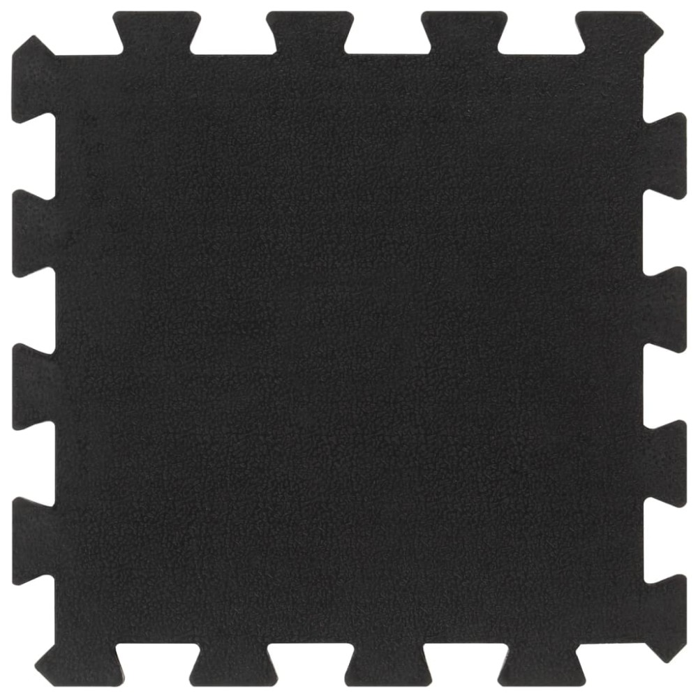 vidaXL Δάπεδο Προστασίας Παζλ 9 τεμ. Μαύρο 16 χιλ. 30x30 εκ. Καουτσουκ