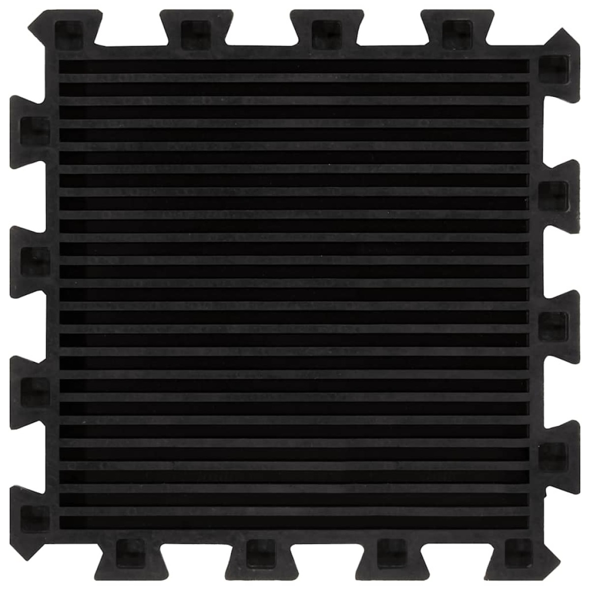 vidaXL Δάπεδο Προστασίας Παζλ 16 τεμ. Μαύρο 16χιλ. 30x30 εκ. Καουτσουκ