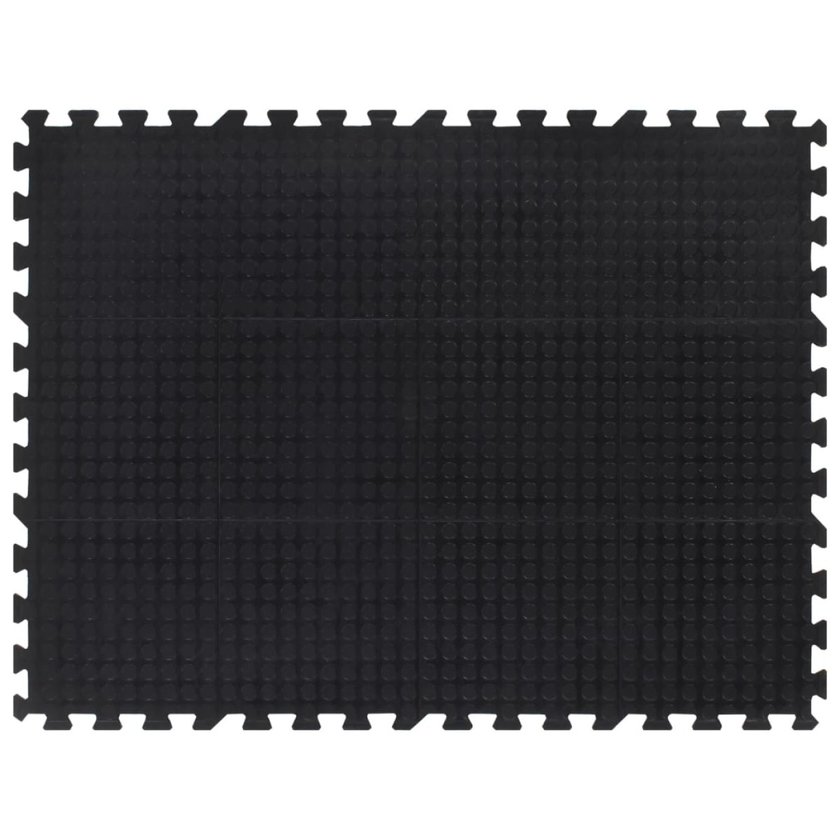 vidaXL Δάπεδο Προστασίας Παζλ Μαύρο 12 χιλ. 90 x 120 εκ. Καουτσουκ