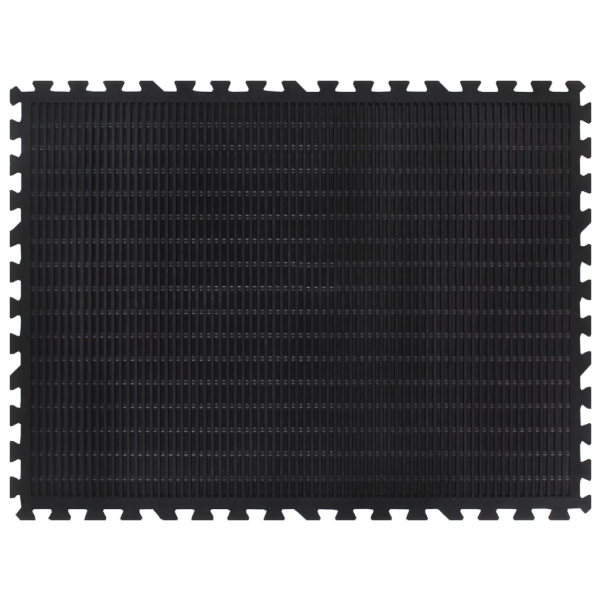 vidaXL Δάπεδο Προστασίας Παζλ Μαύρο 12 χιλ. 90 x 120 εκ. Καουτσουκ