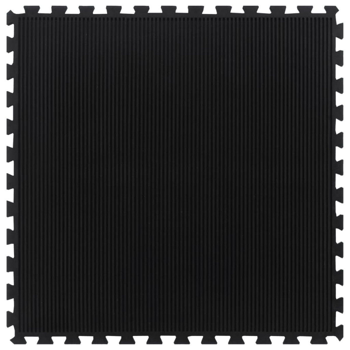 vidaXL Δάπεδο Προστασίας Παζλ Μαύρο 12 χιλ. 100x100 εκ. Καουτσουκ