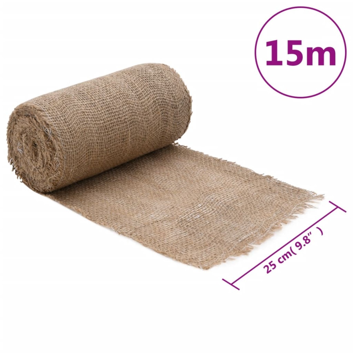 vidaXL Ρολό Γιούτας 0,25 x 15 μ. από 100% Γιούτα 200 gsm