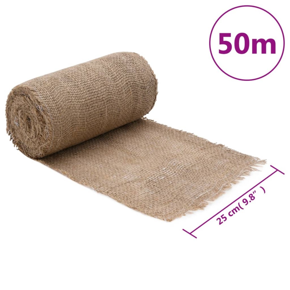 vidaXL Ρολό Γιούτας 0,25x50 μ. από 100% Γιούτα 200 gsm