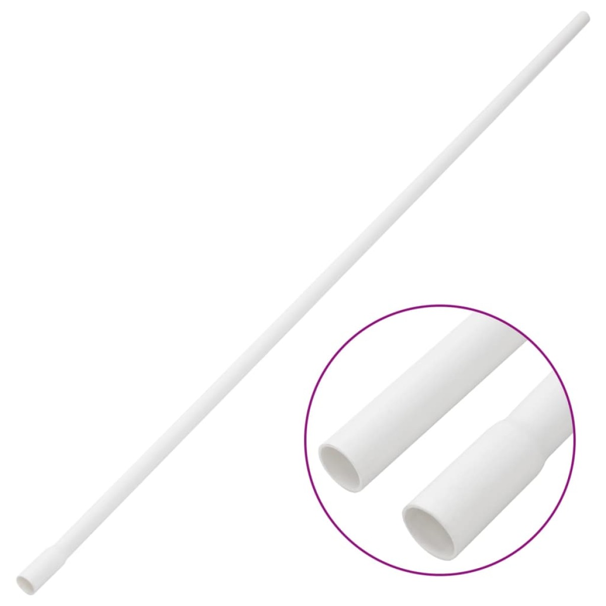 vidaXL Κανάλι Καλωδίων με Κλιπ Ø16 χιλ. 10 μ. από PVC