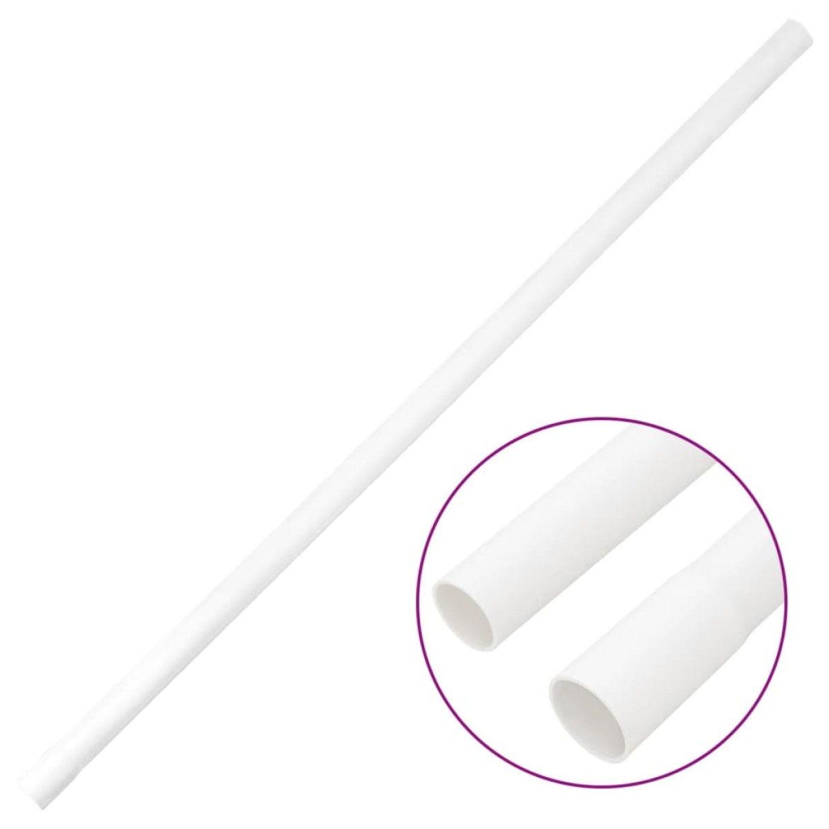 vidaXL Κανάλι Καλωδίων με Κλιπ Ø25 χιλ. 10 μ. από PVC