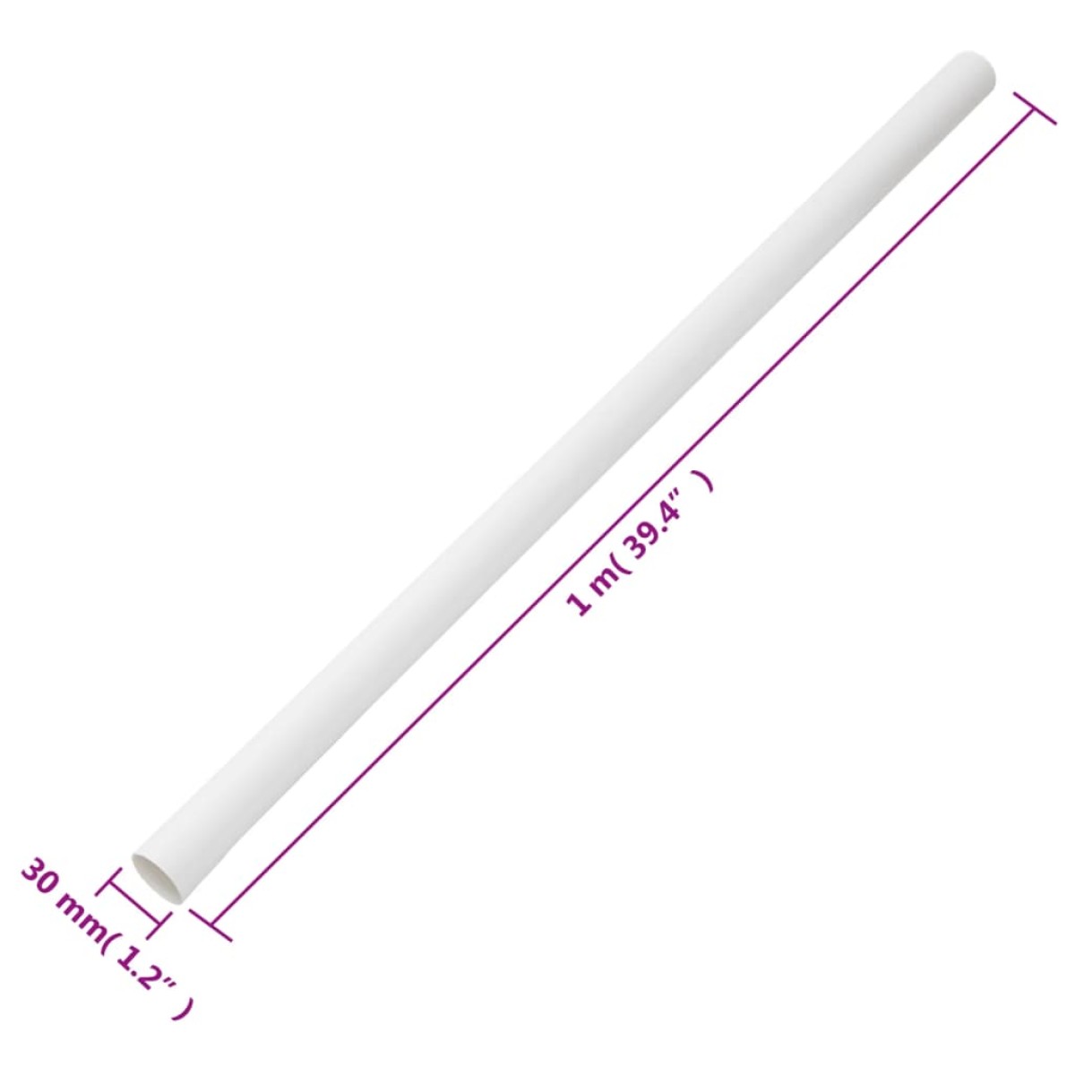 vidaXL Κανάλι Καλωδίων Ø30 χιλ. 10 μ. από PVC