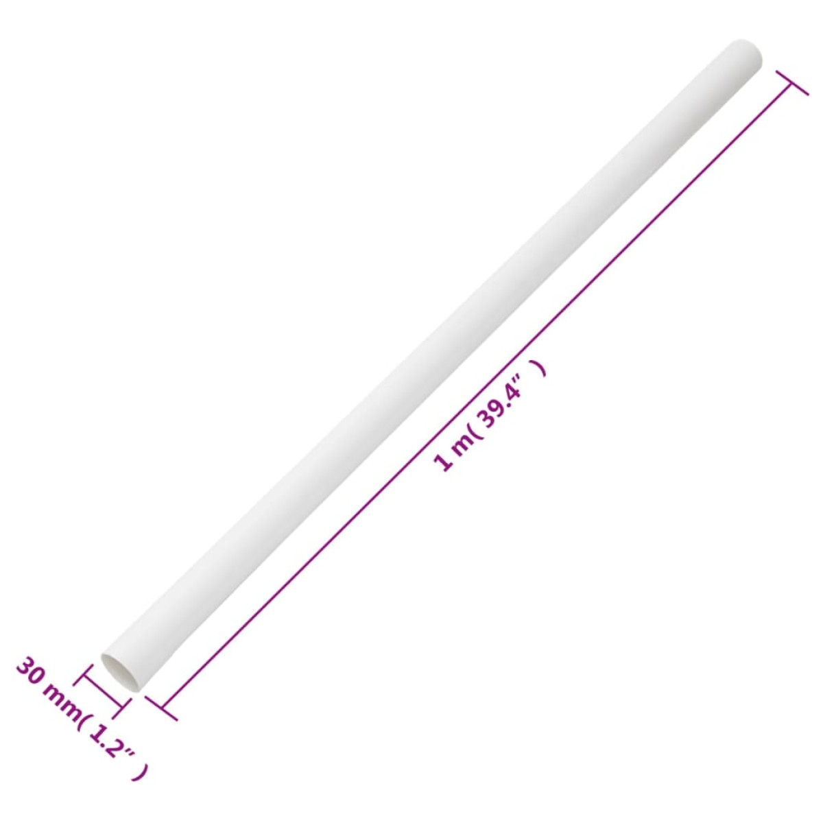 vidaXL Κανάλι Καλωδίων Ø30 χιλ. 30 μ. από PVC