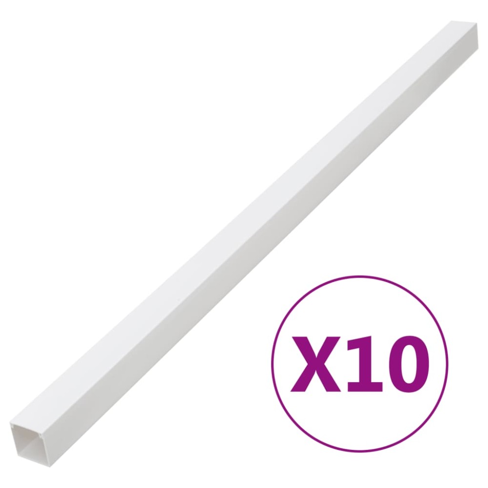 vidaXL Κανάλι Καλωδίων 60 x 60 χιλ. 10 μ. από PVC