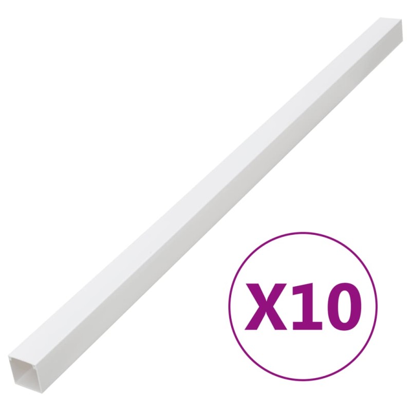 vidaXL Κανάλι Καλωδίων 60 x 60 χιλ. 10 μ. από PVC