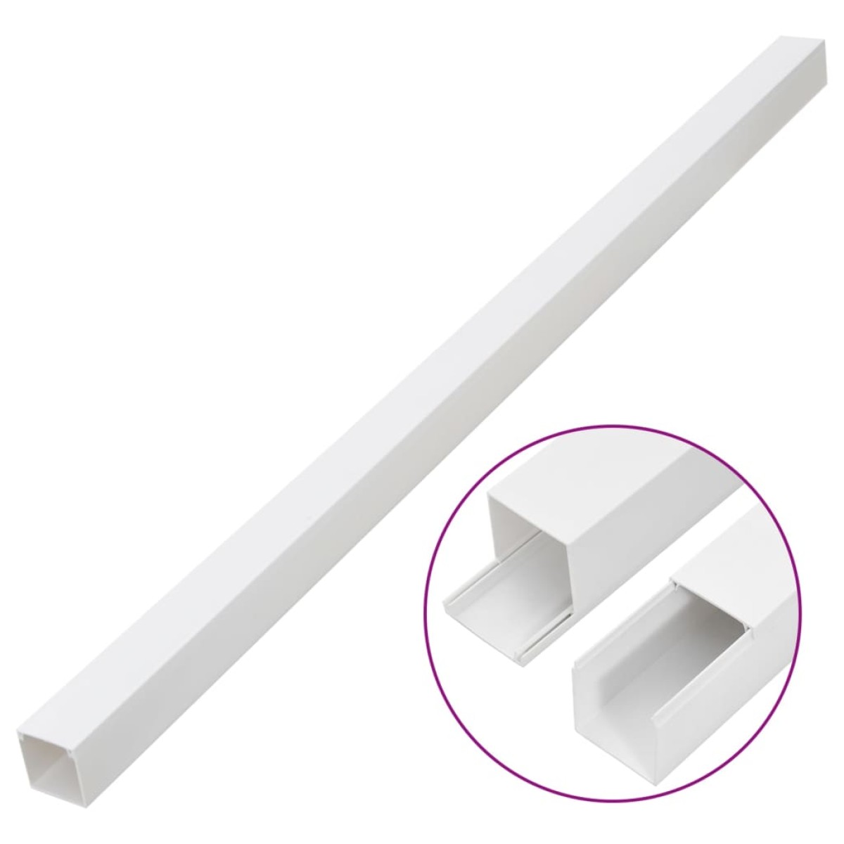 vidaXL Κανάλι Καλωδίων 100 x 60 χιλ. 10 μ. από PVC