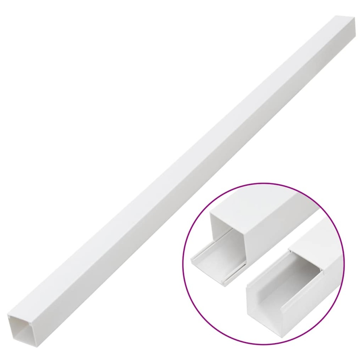 vidaXL Κανάλι Καλωδίων 33 x 33 χιλ. 30 μ. από PVC