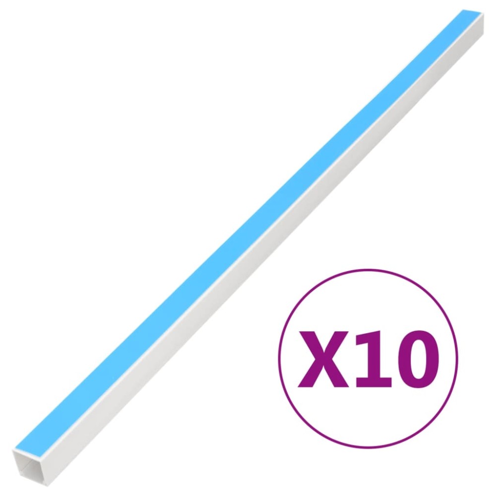 vidaXL Κανάλι Καλωδίων Αυτοκόλλητο 25 x 25 χιλ. 10 μ. από PVC