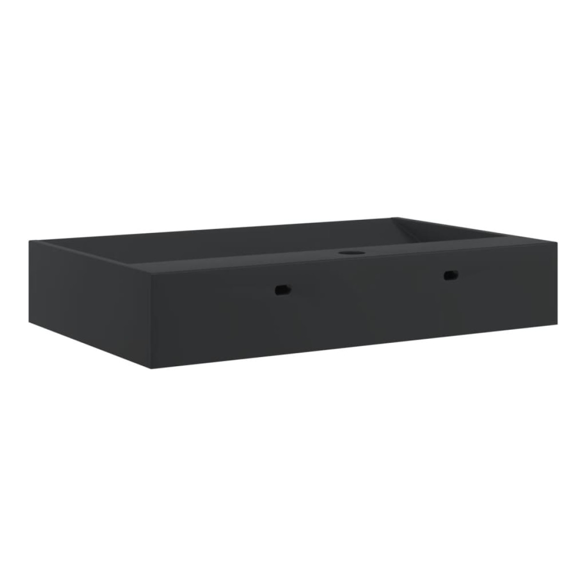 vidaXL Νιπτήρας Μαύρος Ματ 60x38x11 εκ. Συνθετικός από Τεχνητό Μάρμαρο