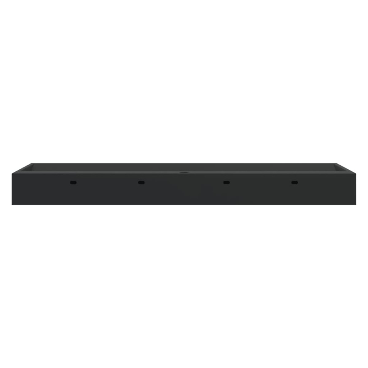 vidaXL Νιπτήρας Μαύρος Ματ 120x46x11εκ. Συνθετικός από Τεχνητό Μάρμαρο