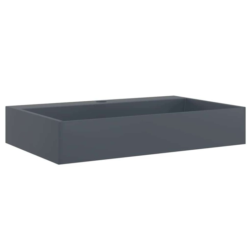 vidaXL Νιπτήρας Ανθρακί 60x38x11 εκ. Συνθετικός από Τεχνητό Μάρμαρο