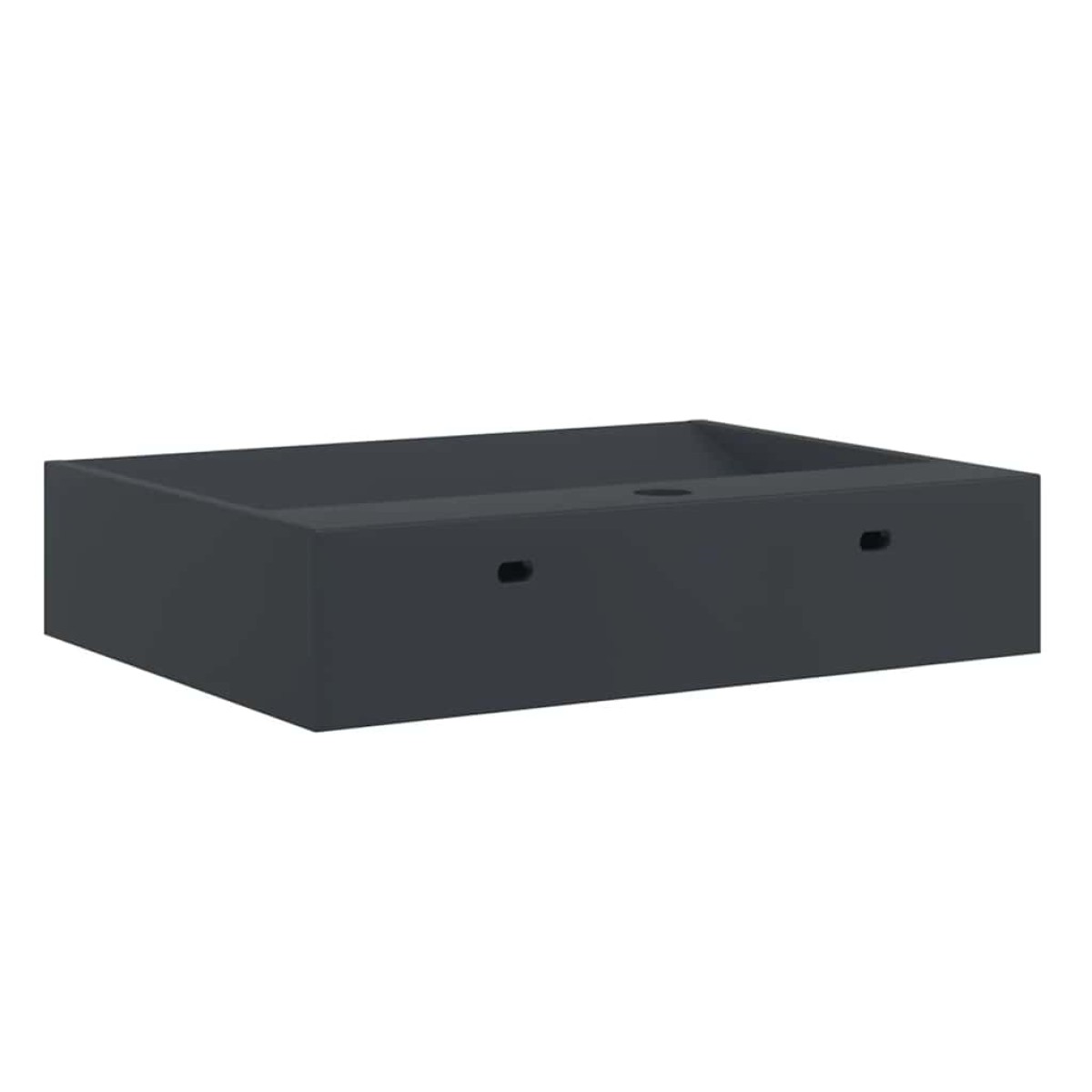 vidaXL Νιπτήρας Ανθρακί 60x38x11 εκ. Συνθετικός από Τεχνητό Μάρμαρο