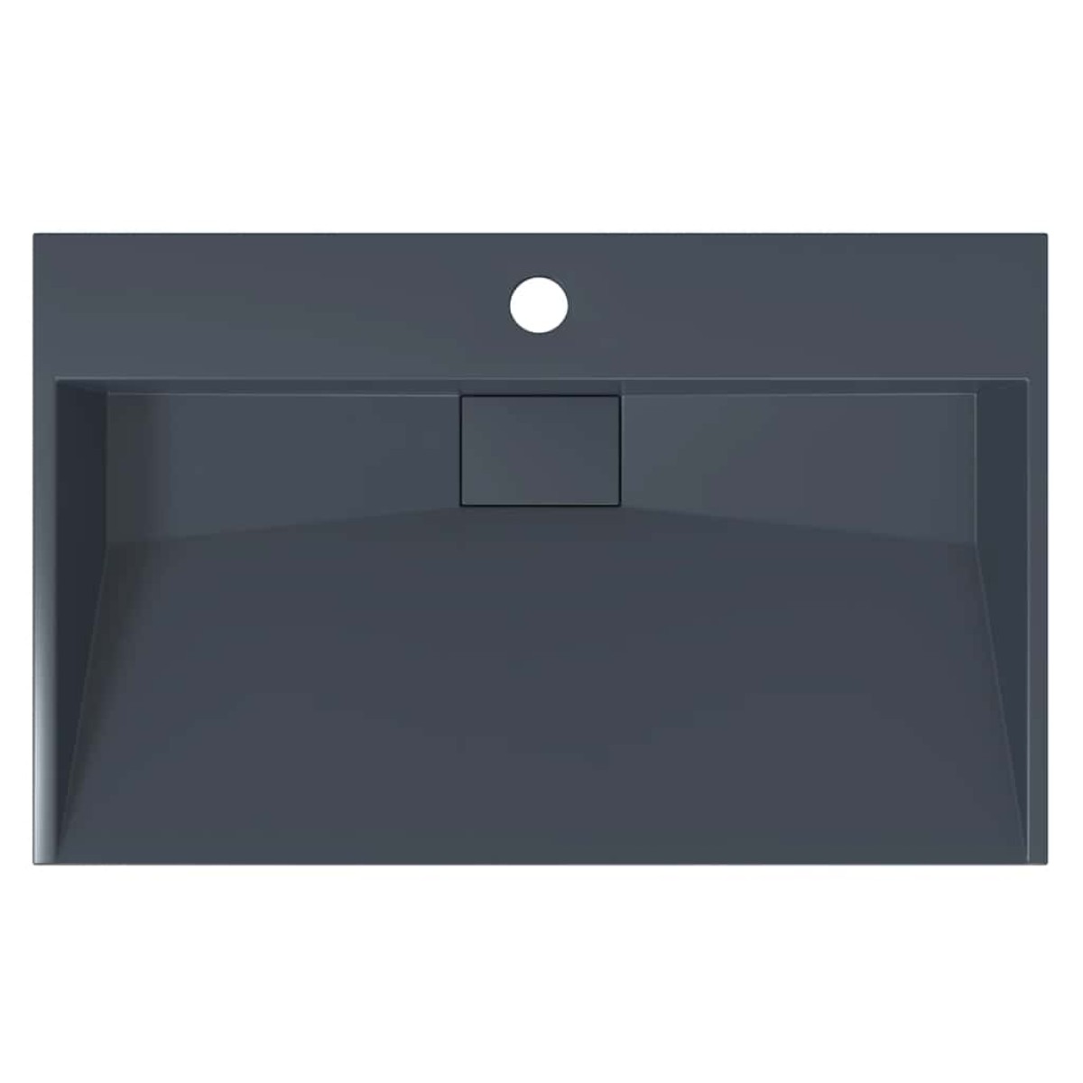 vidaXL Νιπτήρας Ανθρακί 60x38x11 εκ. Συνθετικός από Τεχνητό Μάρμαρο