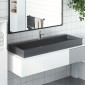 vidaXL Νιπτήρας Ανθρακί 120x46x11 εκ. Συνθετικός από Τεχνητό Μάρμαρο
