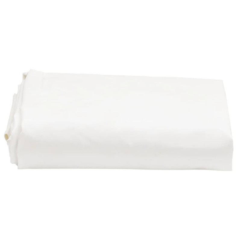 vidaXL Μουσαμάς Λευκός 5 x 7 μ. 650 γρ./μ²