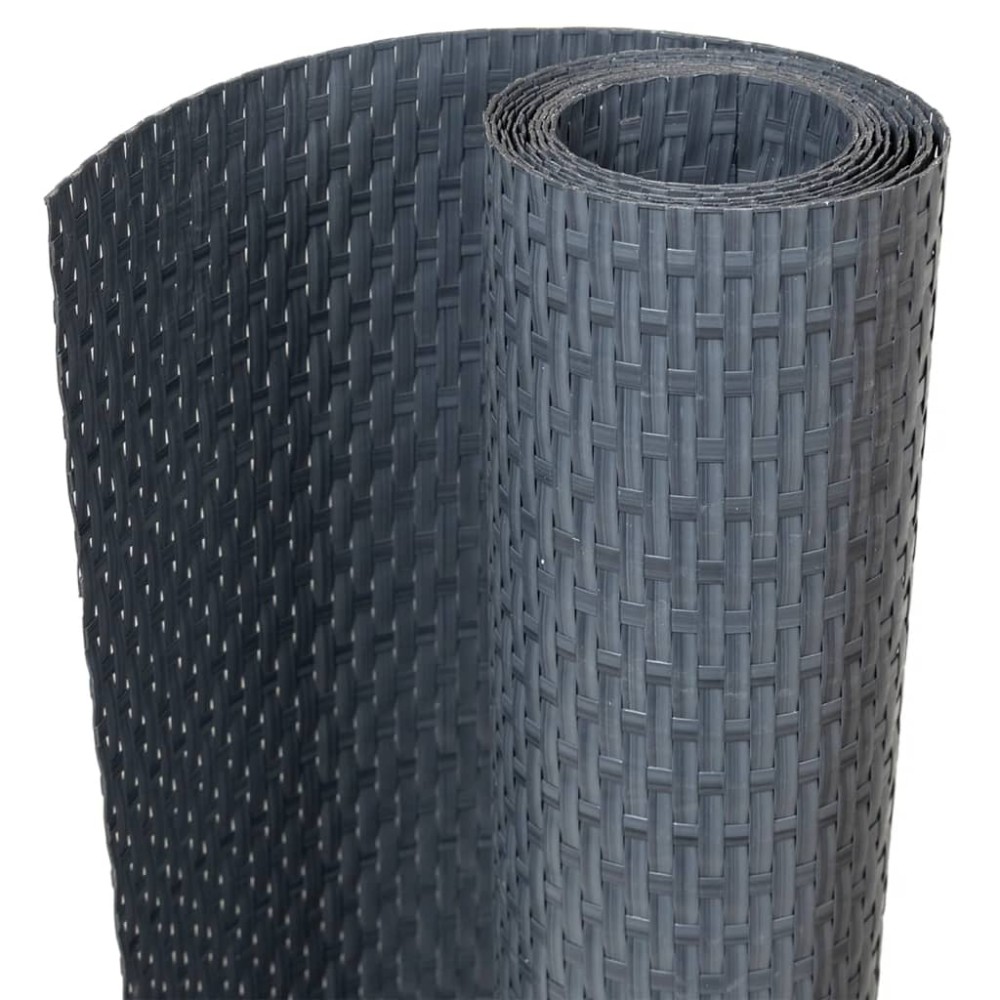 vidaXL Διαχωριστικό Βεράντας Ανθρακί 500 x 100 εκ. από Συνθετικό Ρατάν