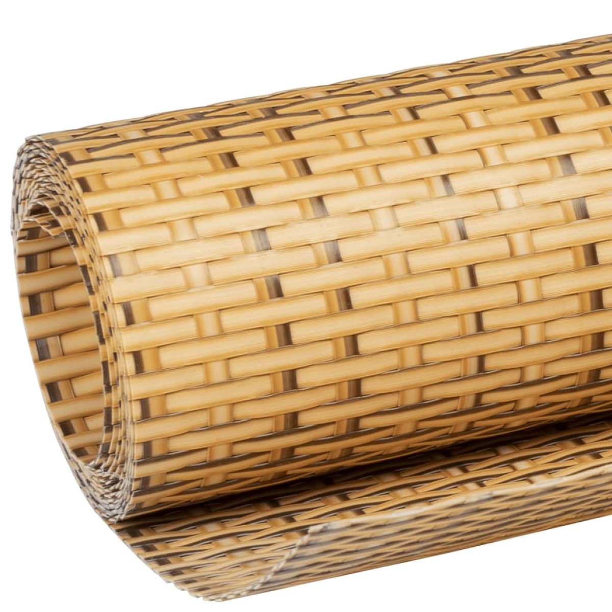 vidaXL Διαχωριστικό Βεράντας Ανοιχτό Καφέ 400x80 εκ. Συνθετικό Ρατάν