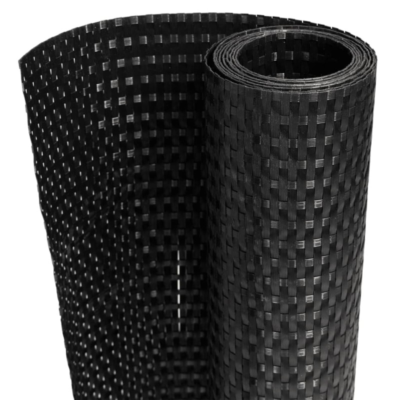 vidaXL Διαχωριστικό Βεράντας Μαύρο 400 x 100 εκ. από Συνθετικό Ρατάν