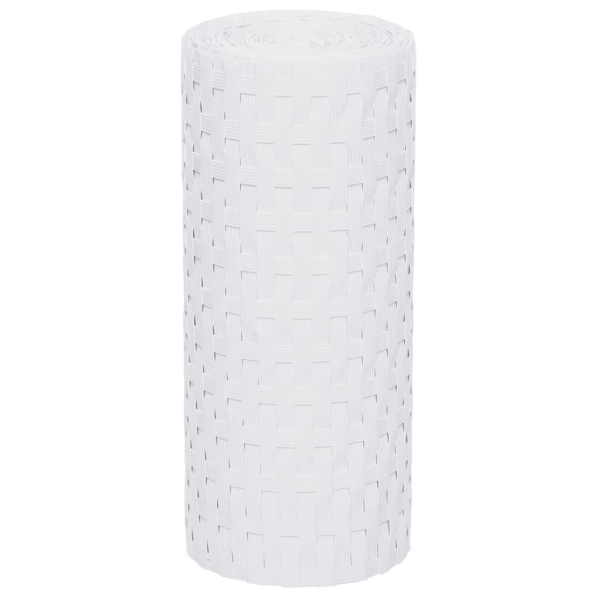 vidaXL Διαχωριστικό Βεράντας 10 τεμ. Λευκό 255x19 εκ. Συνθετικό Ρατάν