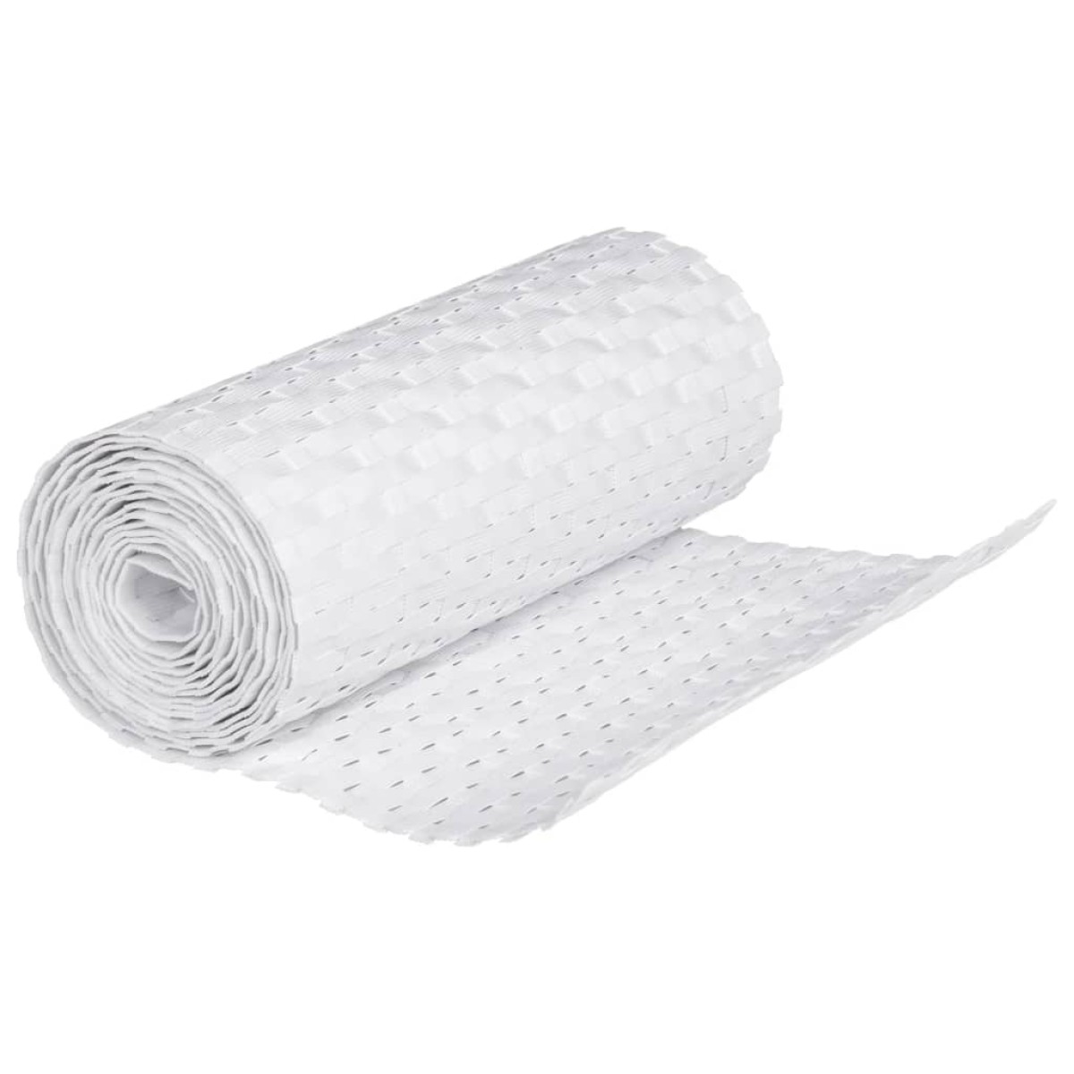 vidaXL Διαχωριστικό Βεράντας 10 τεμ. Λευκό 255x19 εκ. Συνθετικό Ρατάν