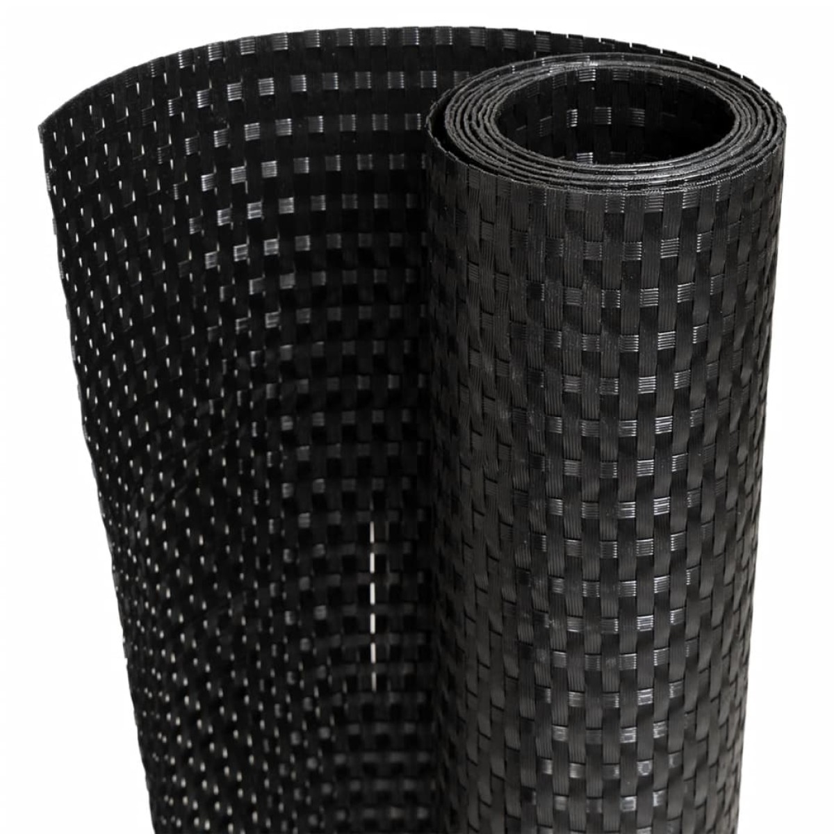 vidaXL Διαχωριστικά Βεράντας 5 τεμ. Μαύρο 255x19 εκ. Συνθετικό Ρατάν
