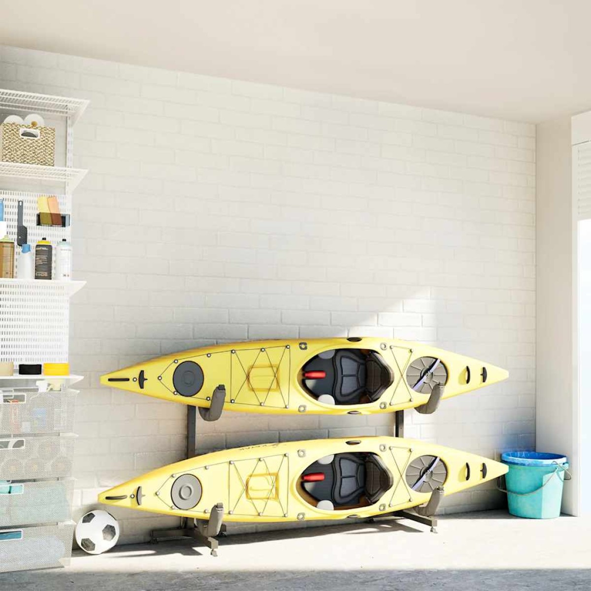 vidaXL Ράφι Αποθήκευσης Καγιάκ για 2 Καγιάκ 250x57x127,5 εκ. Ατσάλι