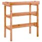 vidaXL Τραπέζι Φυτών με Ράφια Καφέ 78x38x82,5εκ. από Μασίφ Ξύλο Ελάτης