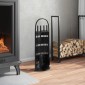 vidaXL Σετ Εργαλείων Τζακιού 5 Τεμαχίων 23x15x66 εκ. Ατσάλινο